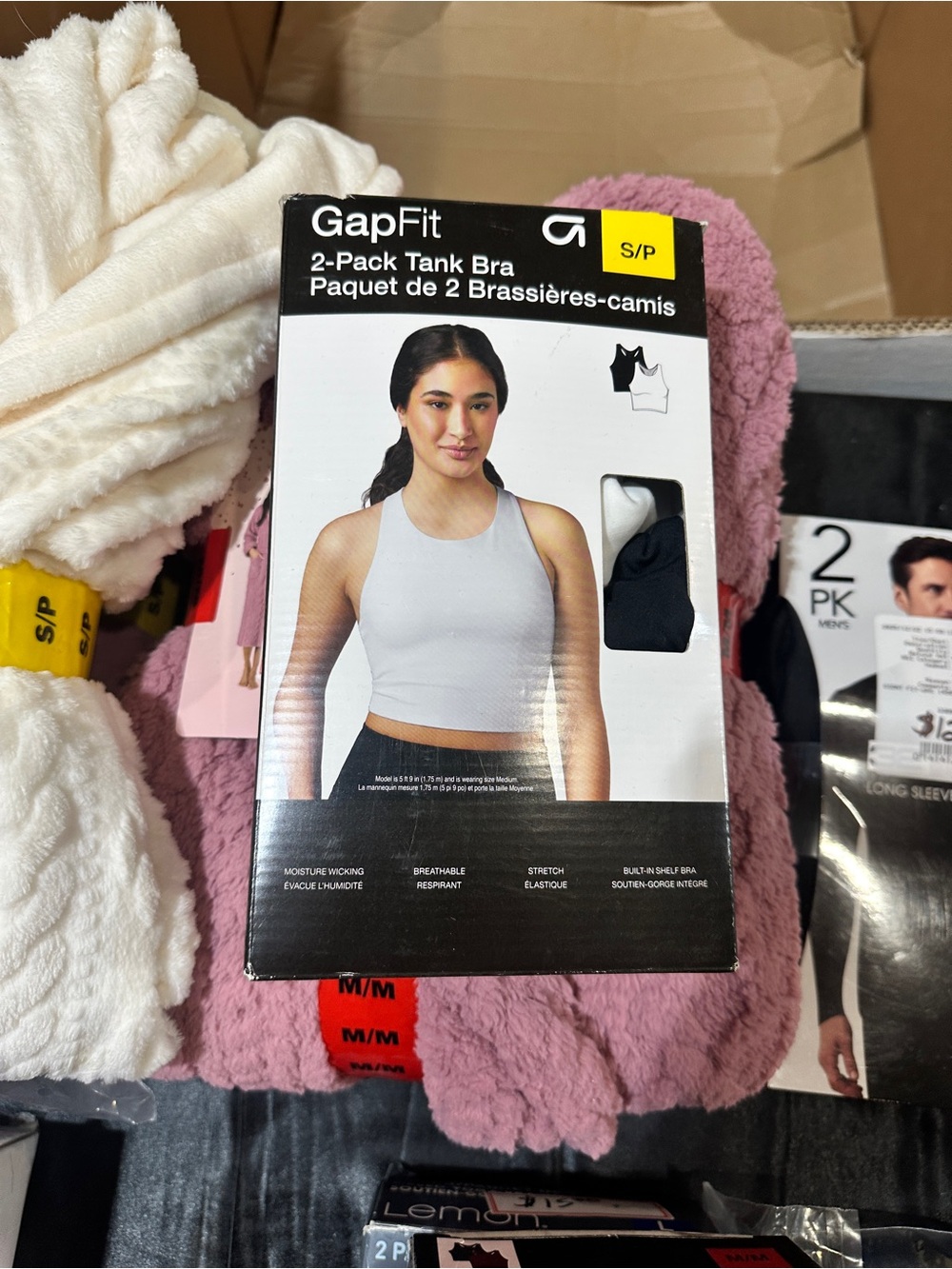 GAP White & Black GapFit 2-Pack Tank Bras